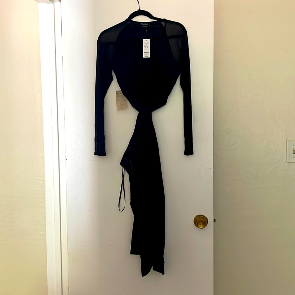 Black cutout midi dress